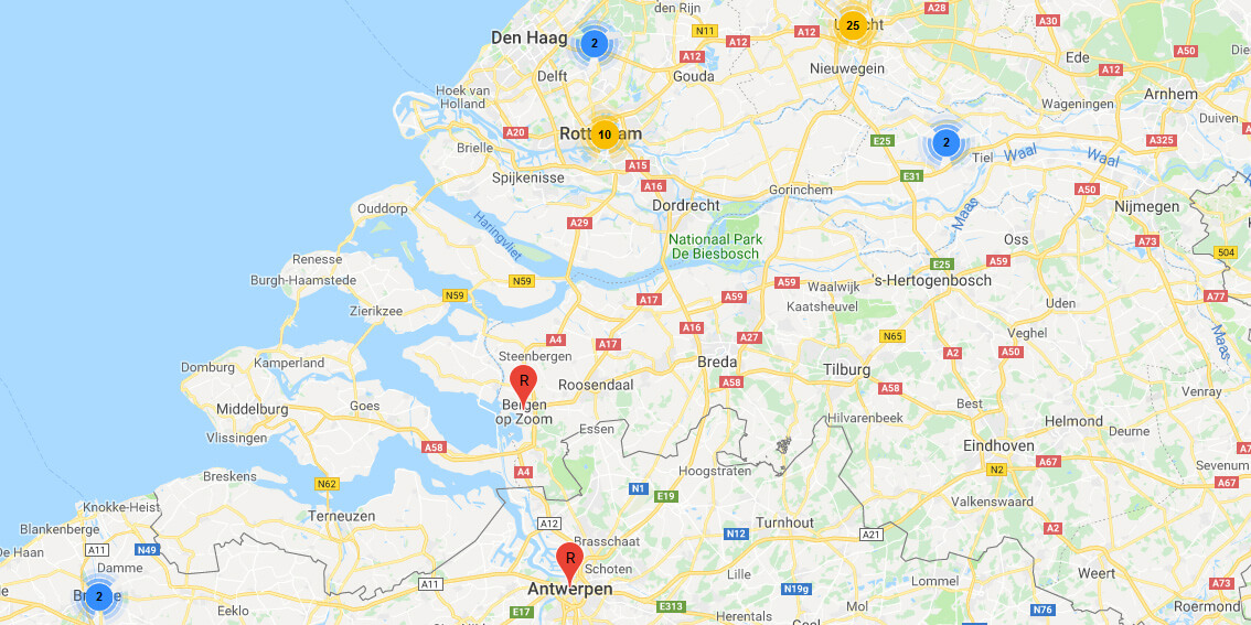 Alle hotspots in de Benelux