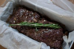 Gehaktbrood met paddenstoelen