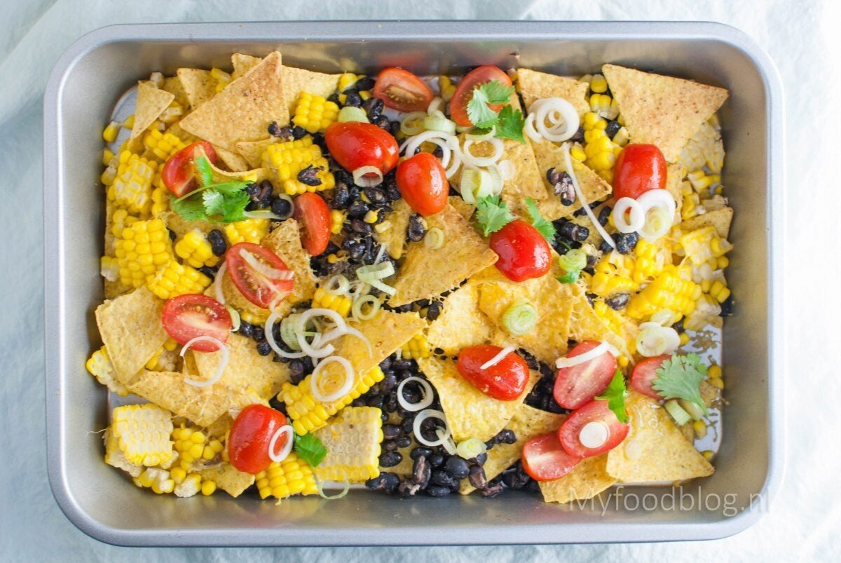 Mexicaanse nacho schotel