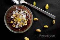 Bijzondere chocoladepudding met tapioca balletjes