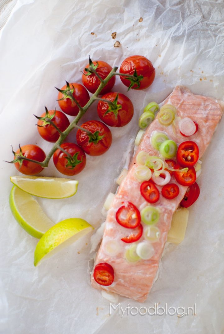Zalm en papillotte (zalmpakketjes uit de oven)