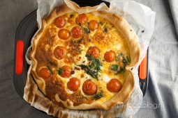 Spinazie geitenkaas quiche