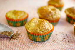 Courgette feta muffins