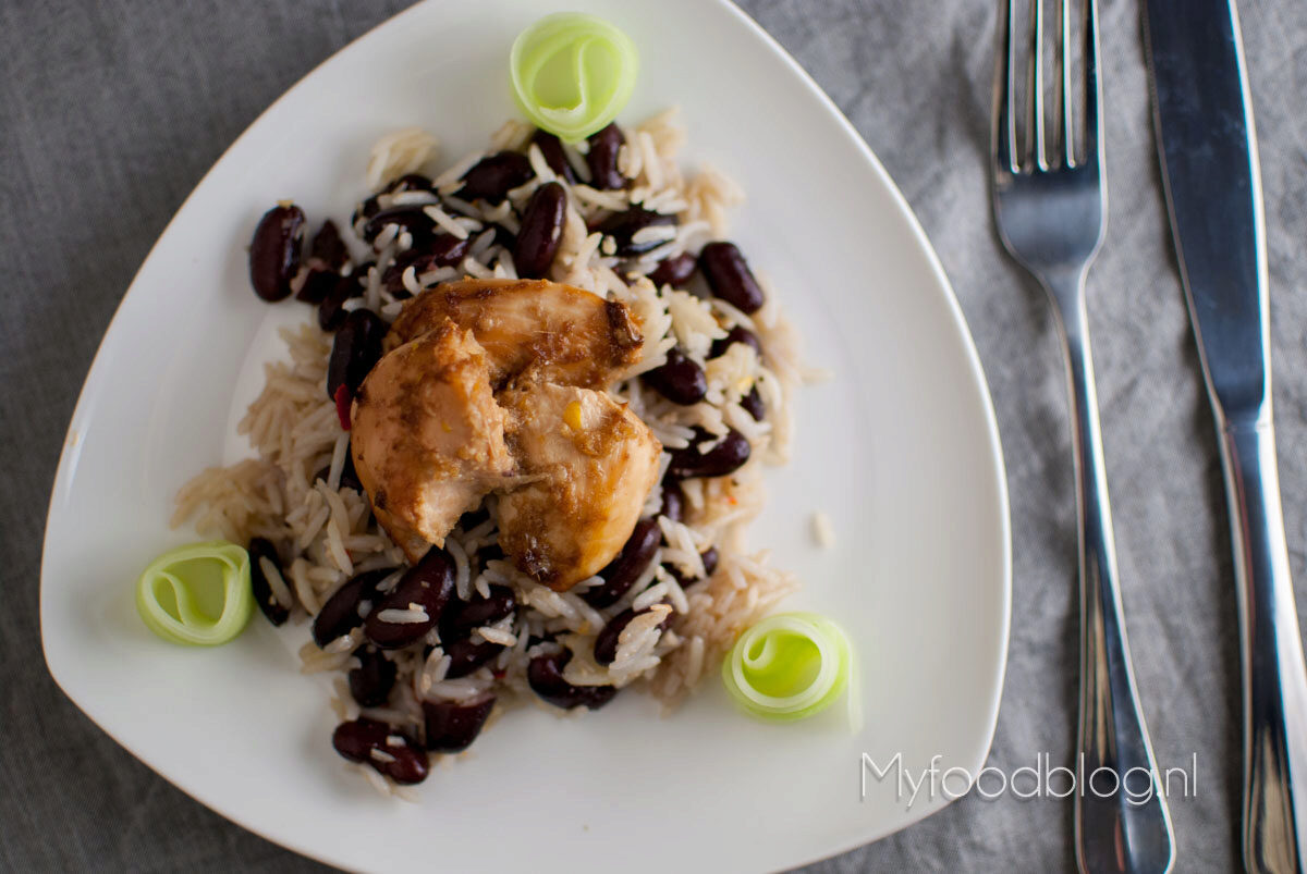 Jerk chicken met 'peas and rice' My Food Blog
