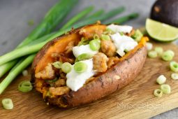 Gepofte zoete ‘taco aardappels’