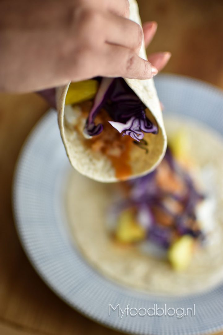 Frisse kabeljauw wraps