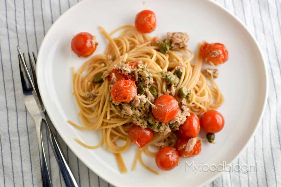 Spaghetti met tonijn en tomaat - My Food Blog