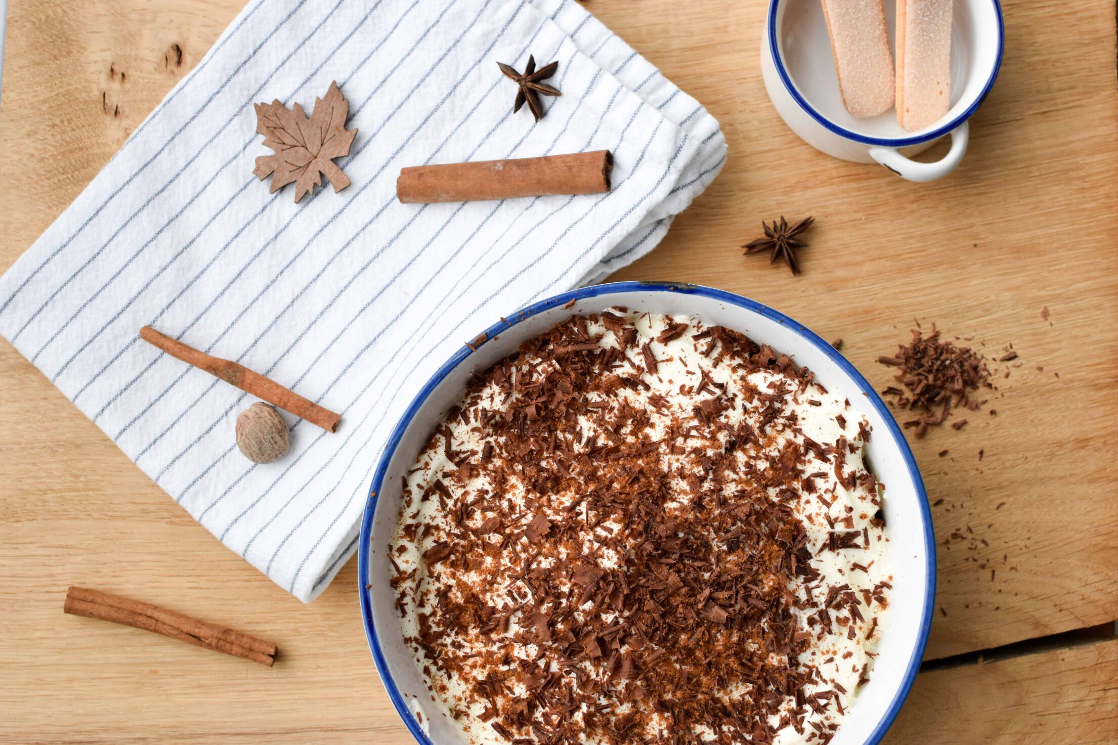 Chai tiramisù (zonder rauwe eieren, alcohol of koffie!)