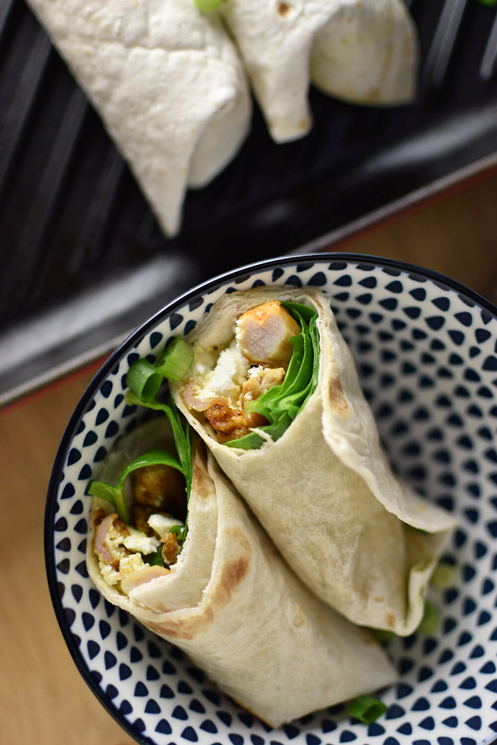 Fajita’s met kip, avo en feta