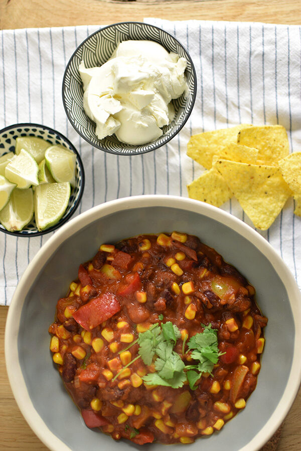 Chili sin carne (chili con carne zonder vlees)