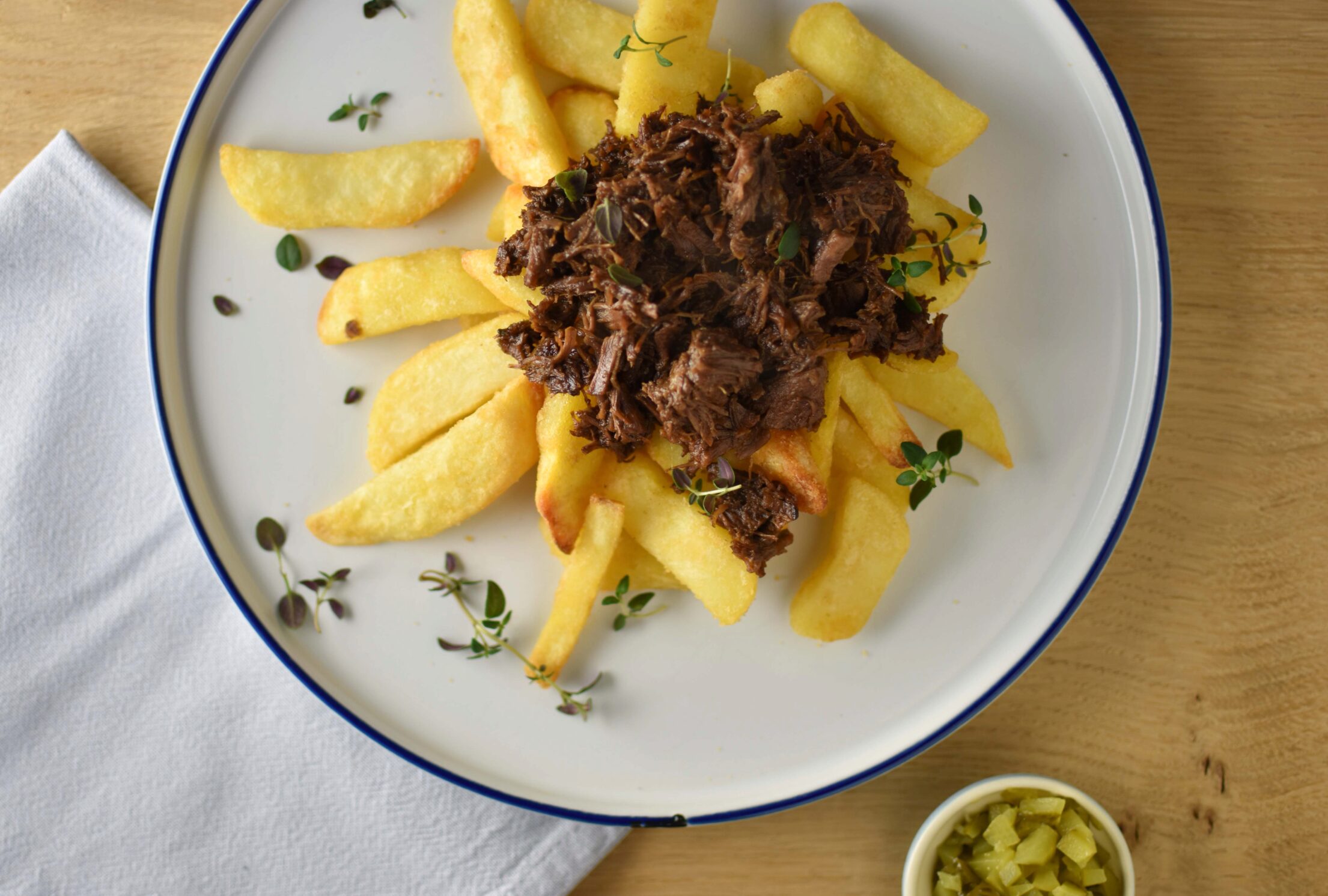 Friet stoofvlees (frietje stoof)