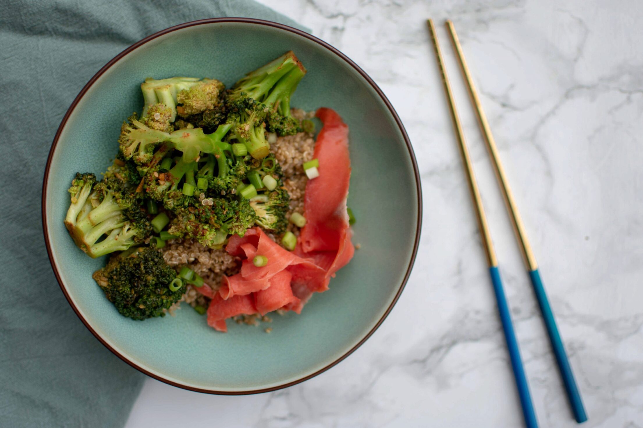 Broccoli Zalm Quinoa Bowl My Food Blog