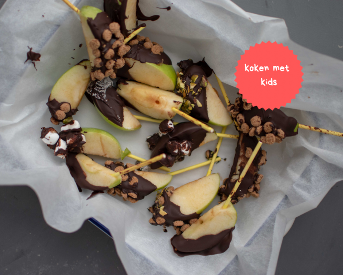 Koken met kids: appelpartjes met een topping (verantwoorde snack)