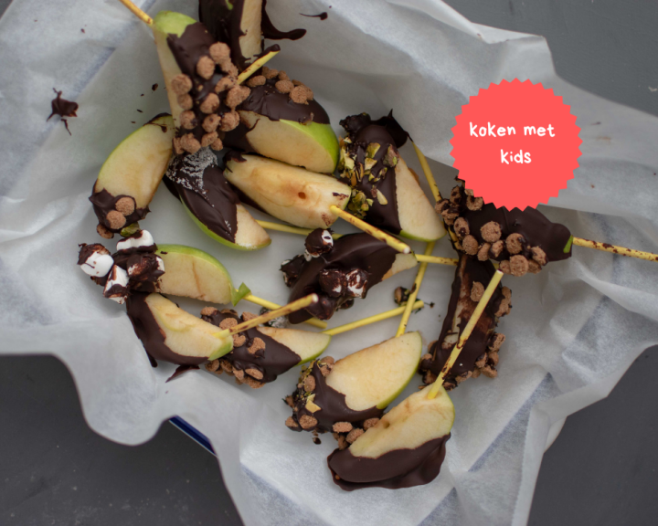 Koken met kids: appelpartjes met een topping (verantwoorde snack)
