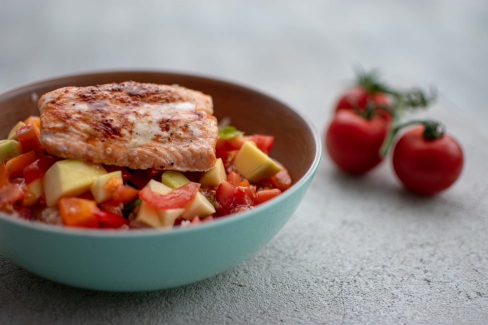 Mexicaanse zalm met mango salsa en rijst