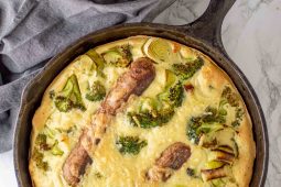 Vegetarische ‘toad in the hole’ (Brits comfort food)