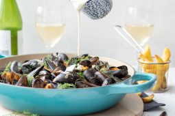 Mosselen met roquefort en venkel