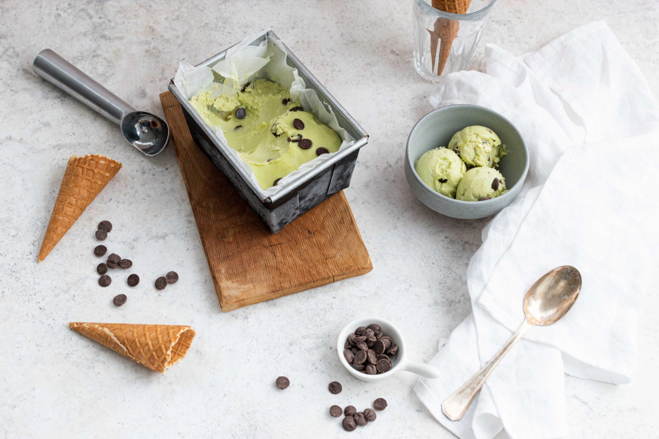 Mint chocolate chip ijs maken zonder ijsmachine - My Food